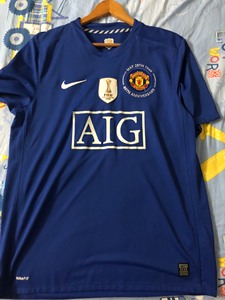 曼联0809c罗蓝客球衣 95新