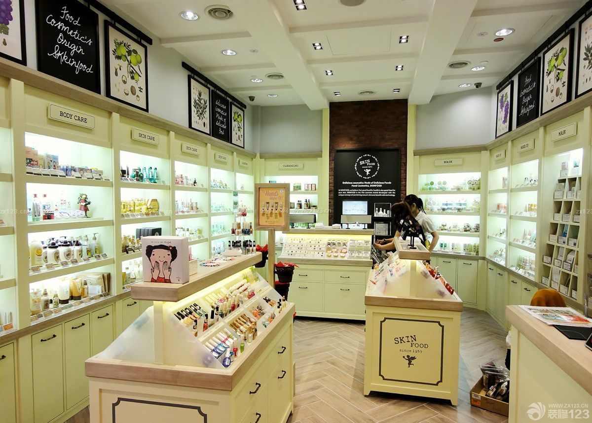 温馨小型化妆品店面装修图片大全