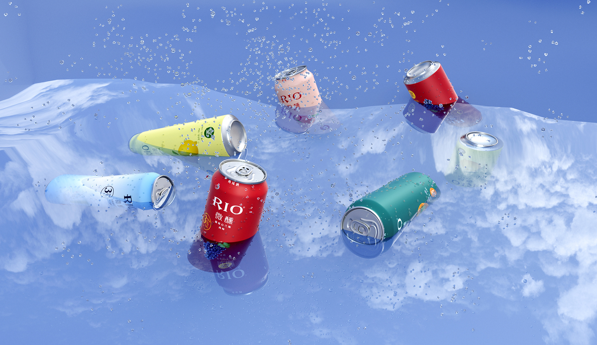 锐澳(rio)微醺鸡尾酒 渲染