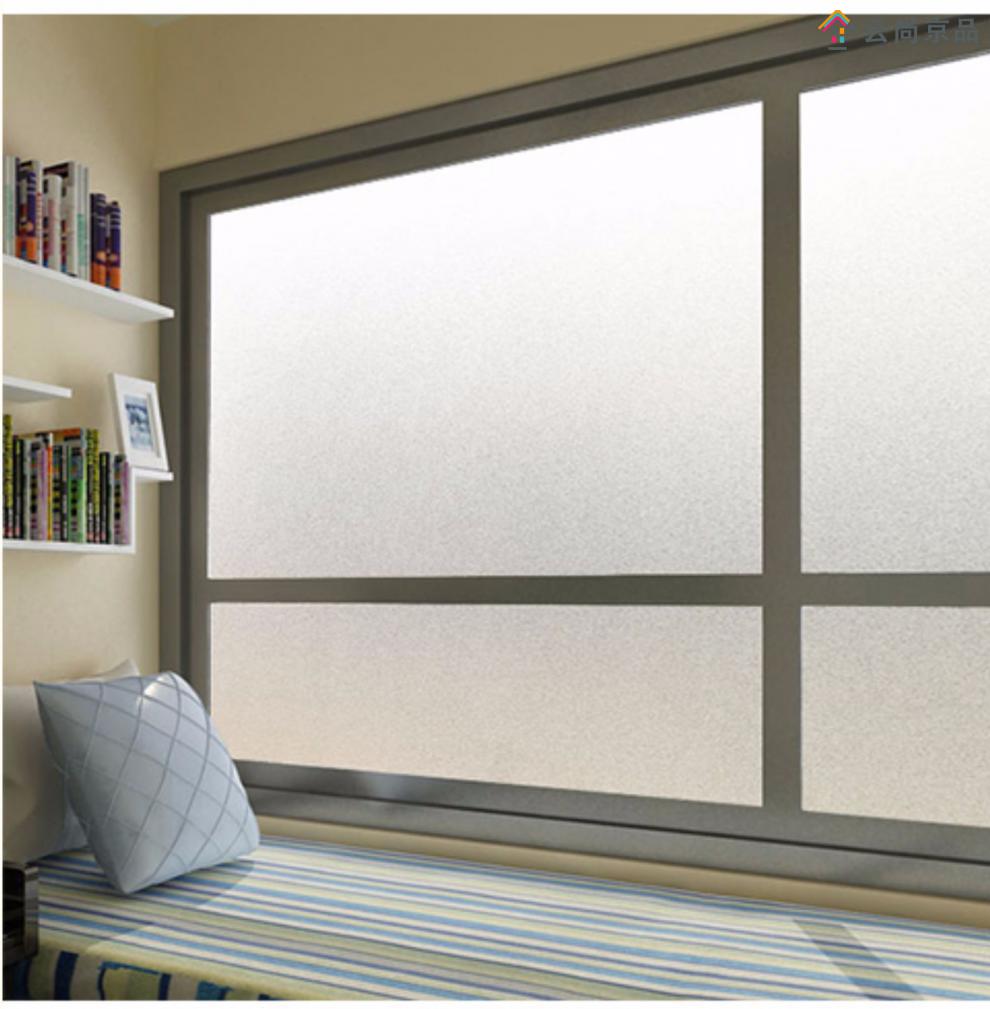 透光卫生间防走光浴室遮光贴膜窗贴玻璃纸z纯磨砂静电免胶具30x100cm