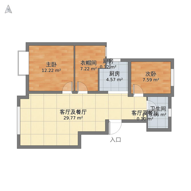 欧式风格三室一厅装修设计图