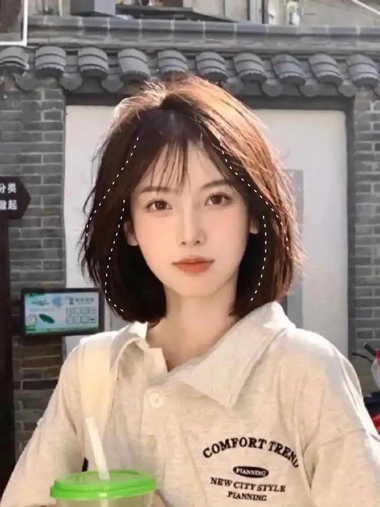 7315少女感初恋短发,满满的少女感.