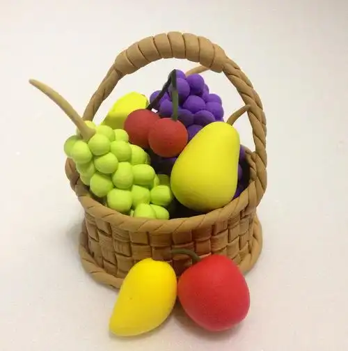 粘土编织水果篮