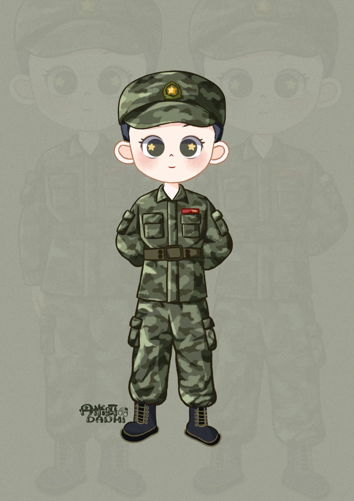 插画|q版兵哥哥 中国军人最帅,不接受反驳.