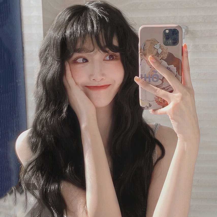 网红假发女长发羊毛卷大波浪空气刘海中长卷发玉米烫