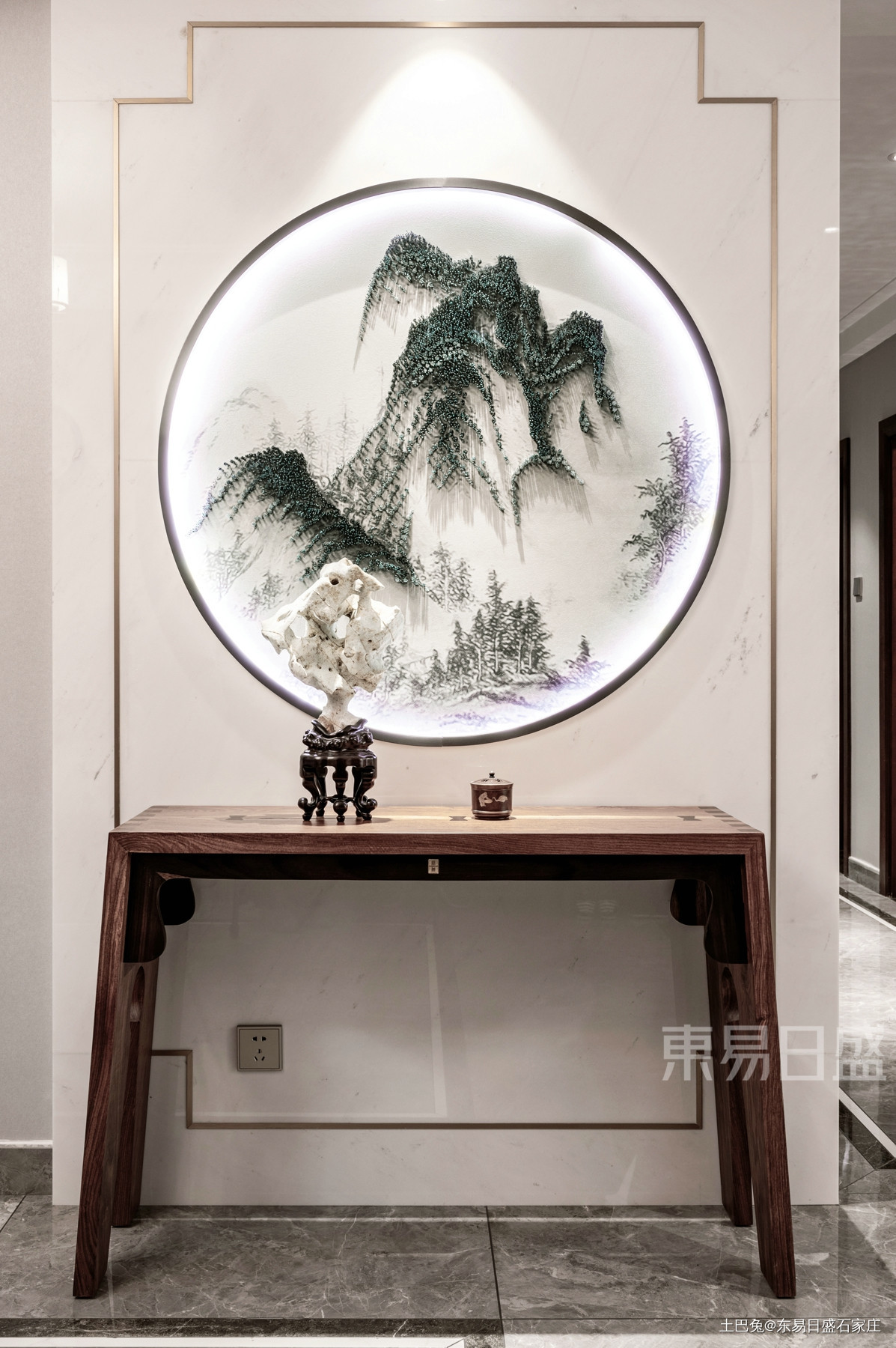 实景新中式方寸之间只道寻常玄关中式现代玄关设计图片赏析