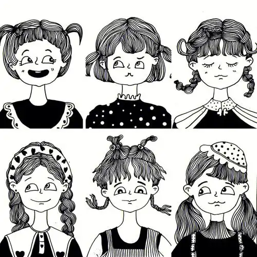 线描  #创意线描  #人物插画