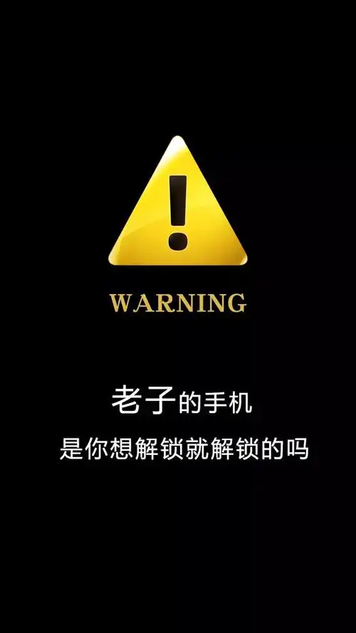 抖音超火警告锁屏壁纸_我的手机不是你想碰就能碰 - 环球手游网