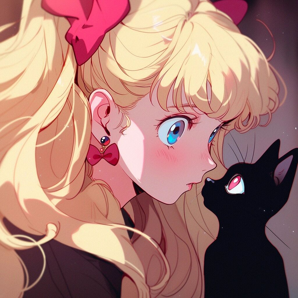 复古旧漫头像|美少女与她的猫咪 好爱这一组,姐妹们,喜欢留言自取哦!