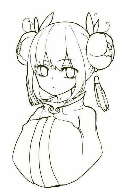 花系q版古装动漫简笔画