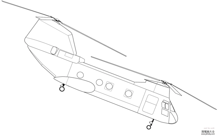 直升飞机的简笔画武装直升飞机的简笔画