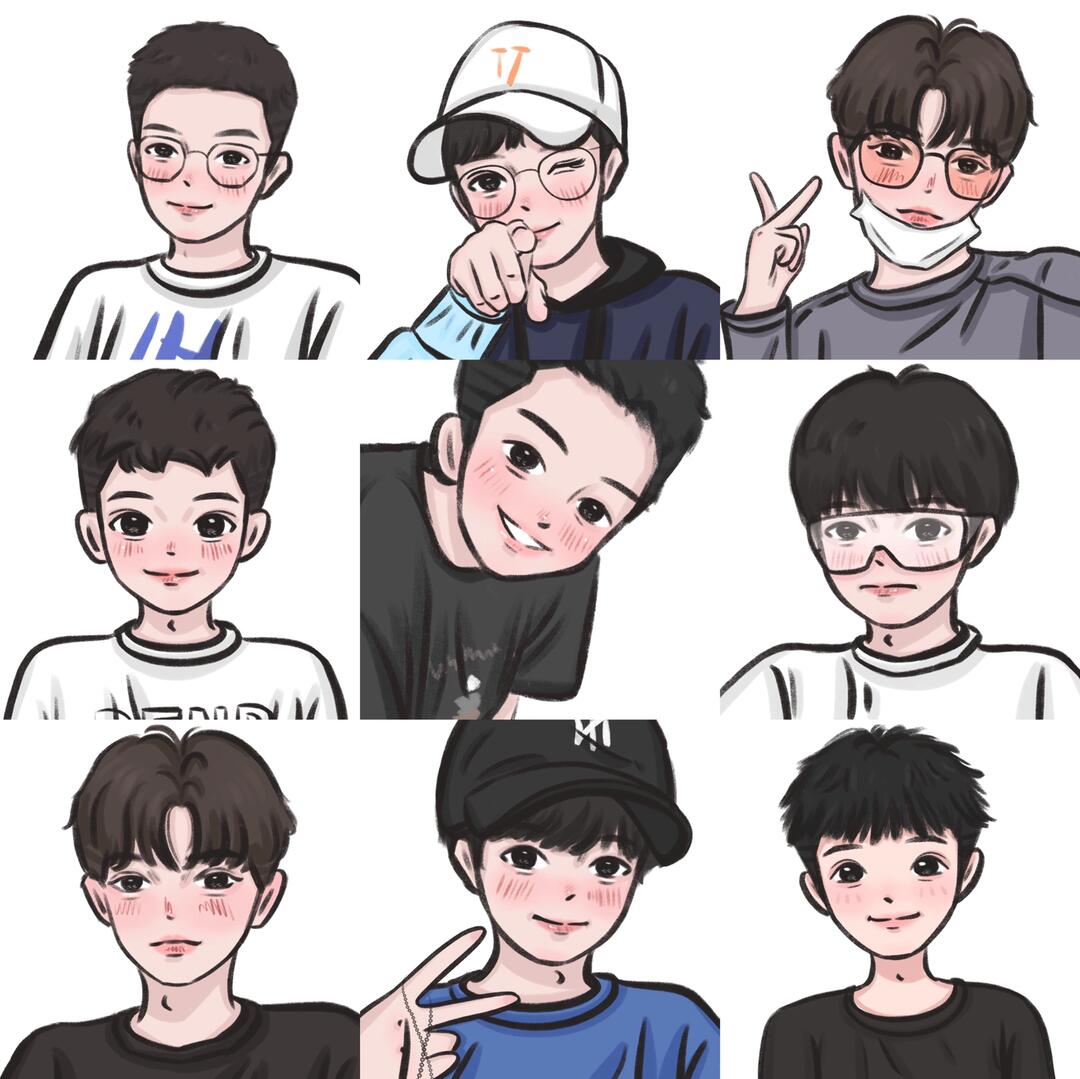 may风头像客稿展示 | 男生版九宫格