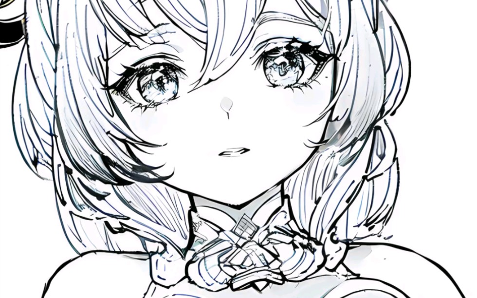 线稿版甘雨,也是别有一番风味!