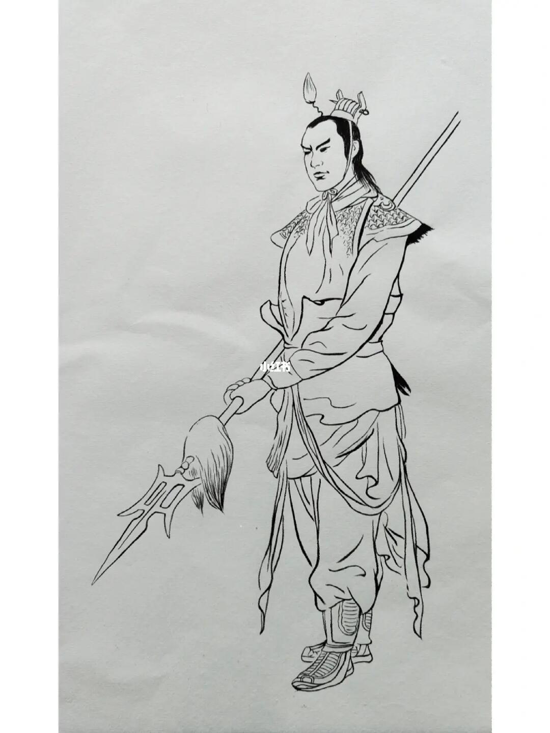 颜梅华水浒系列之小温侯吕方临摹