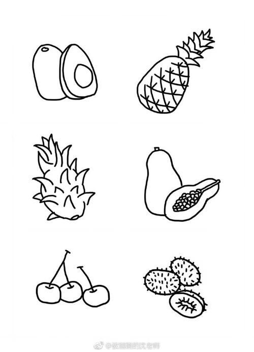 水果新疆瓜果组合简笔画瓜果蔬菜简笔画瓜果蔬菜简笔画图片大全简笔画