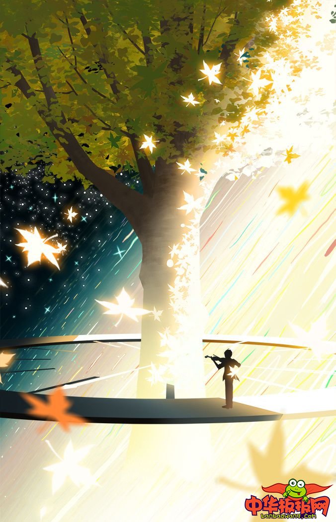 治愈系小清新手绘插画图片,夏末秋初