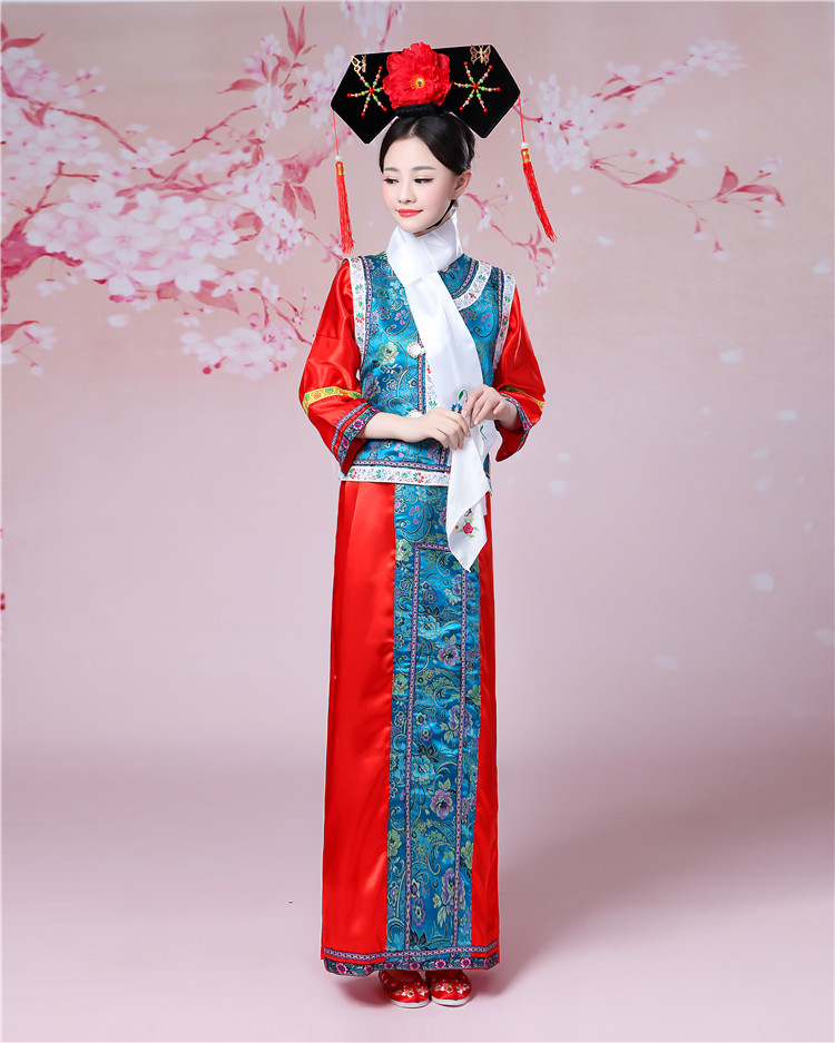 清朝格格古装宫廷满清宫女嫔妃甄嬛小品年会民族服装