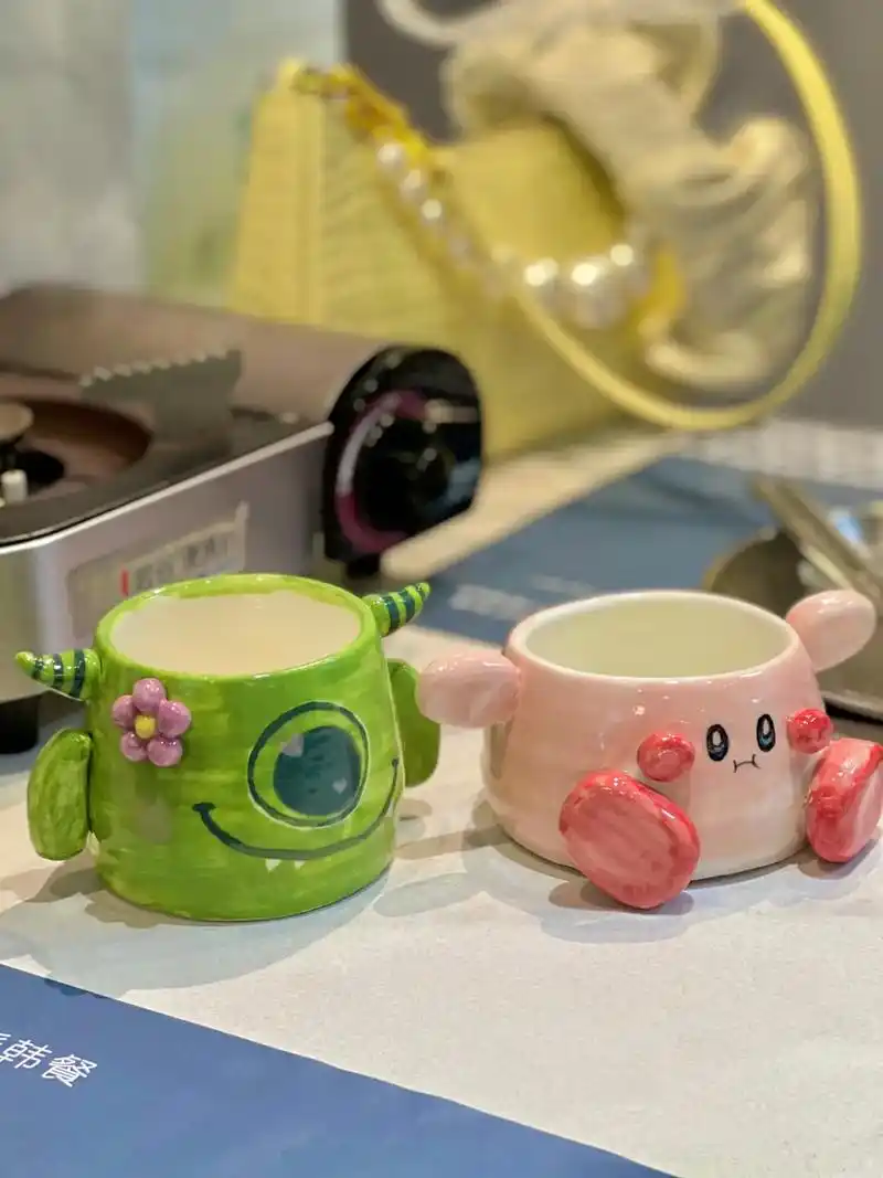 自制星之卡比陶瓷杯可太行了～#手工陶艺 #手 - 抖音