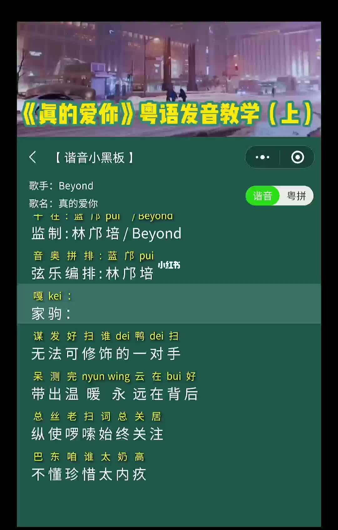 真的爱你发音教学完整版粤语谐音