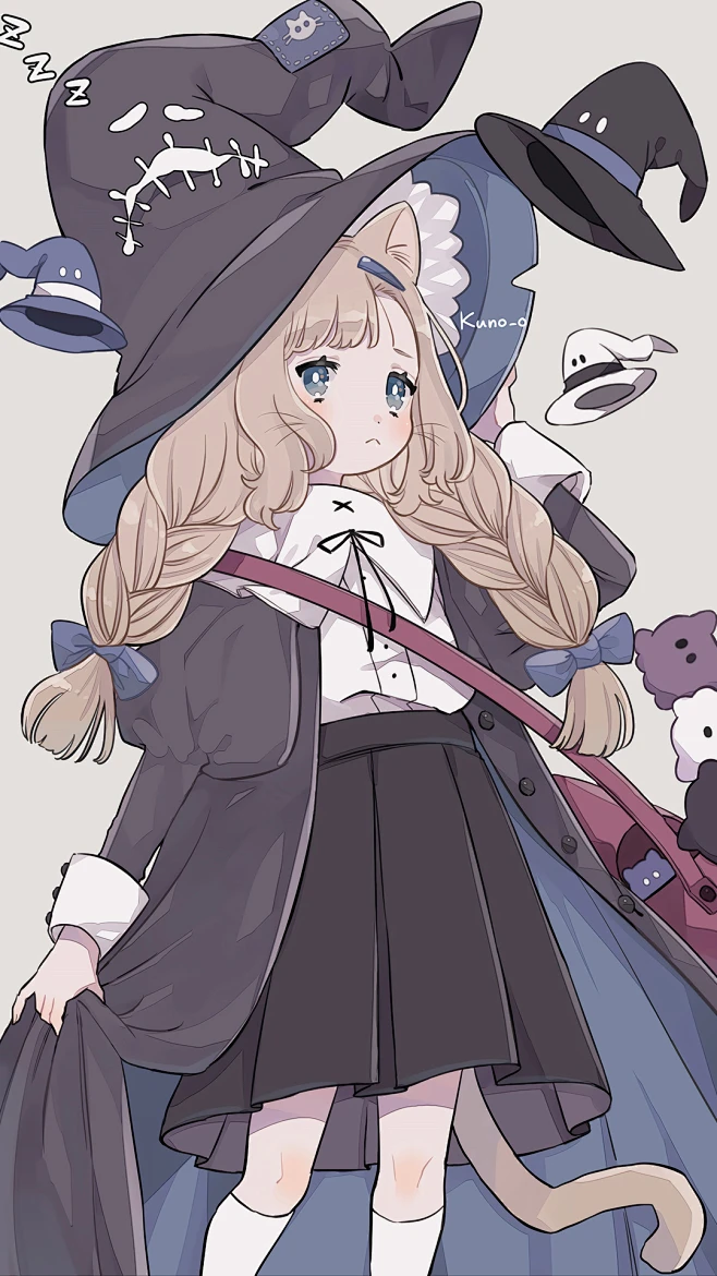 卡哇伊卡通小魔女高清手机壁纸