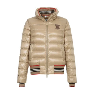 burberry博柏利女士短款可拆卸羽绒服80172911蜜色s