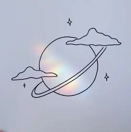 黑白简笔画60100星球新手入门手绘附过程