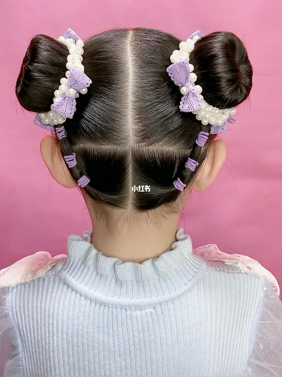 清爽可爱双丸子头