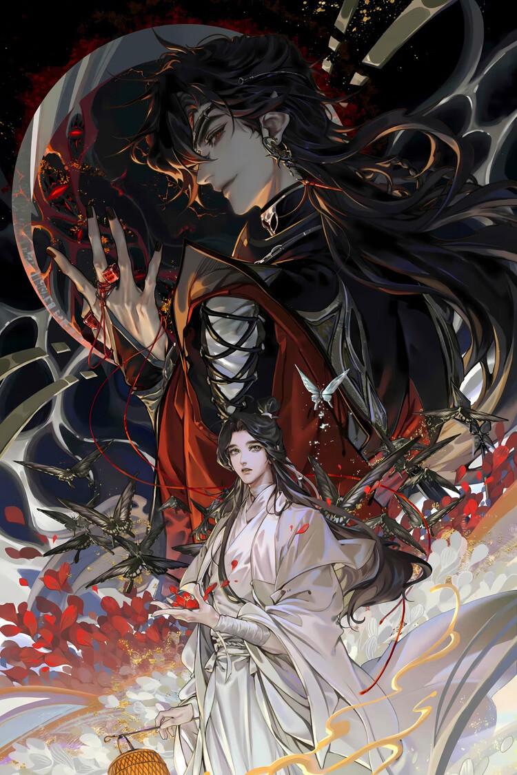 赐福海报定制壁纸挂画墙纸谢怜花城三郎花怜国漫动漫周边天官赐福挂画