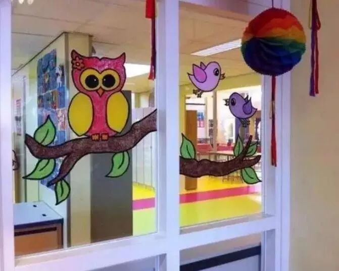 幼儿园窗户环创美不胜收