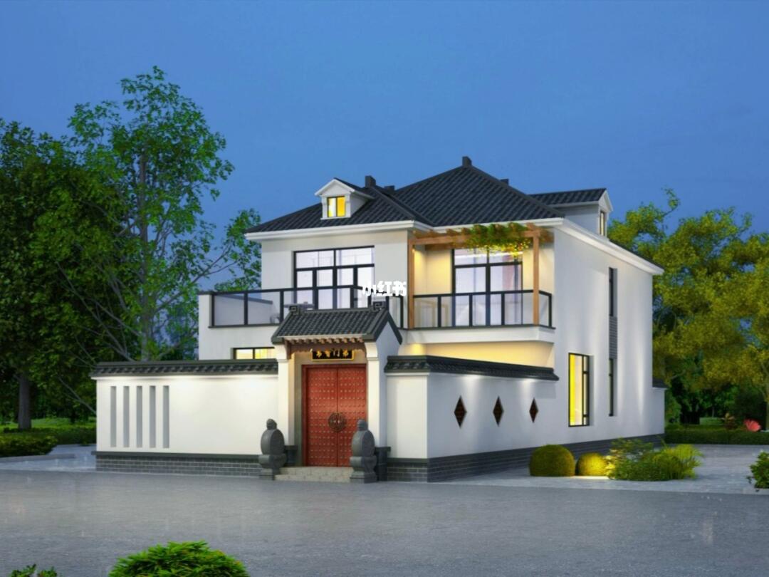 新中式带庭院两开间