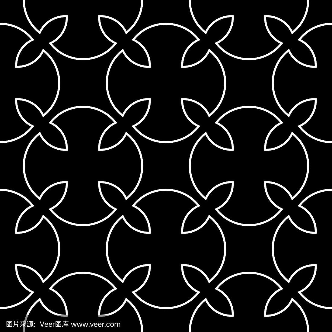 几何形状,四方连续纹样,黑白图片,边框,艺术