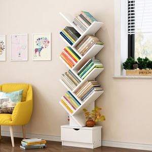 树形书架墙上树干书架小型卧室儿童书架收纳书柜创意学生置物简易