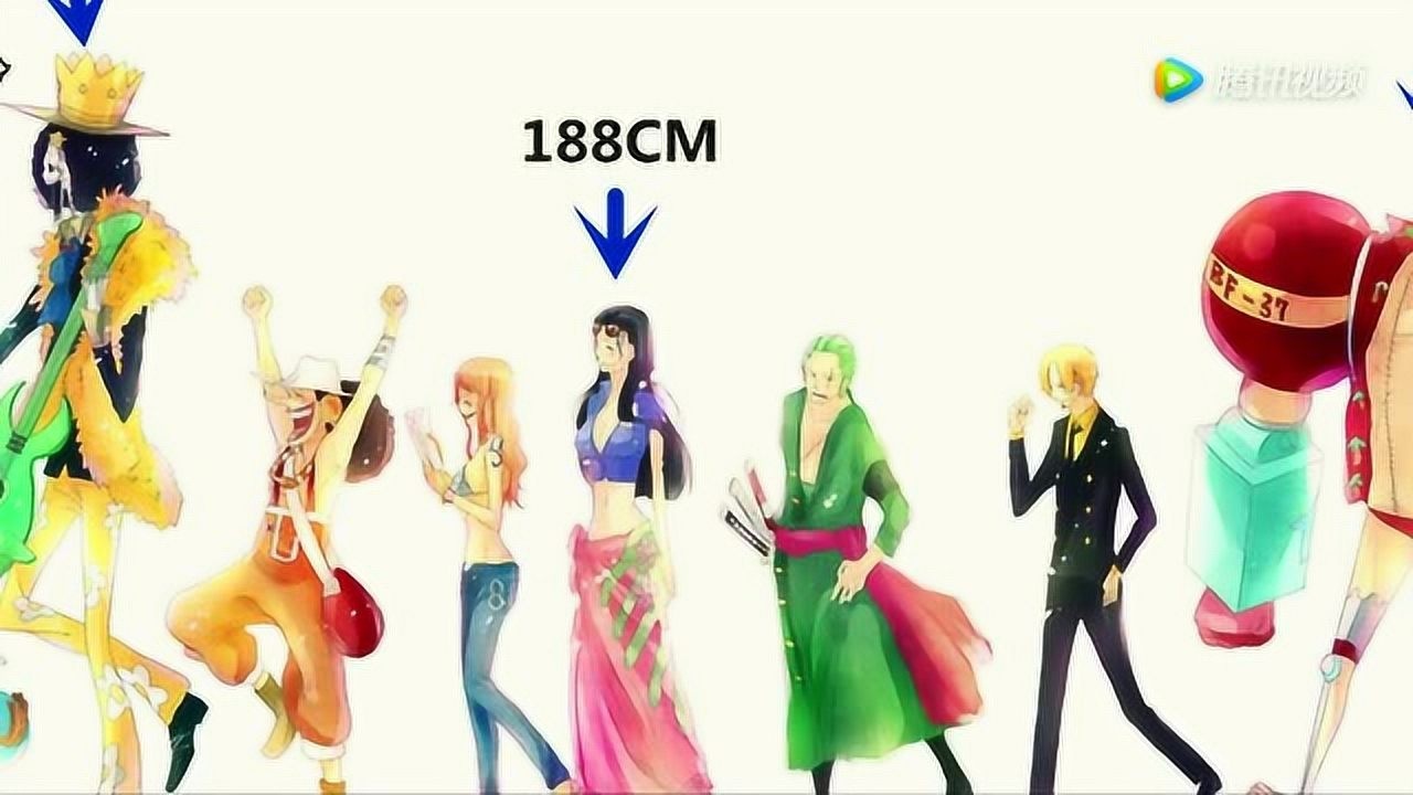 《海贼王》身高大比拼,草帽团矮的可怜