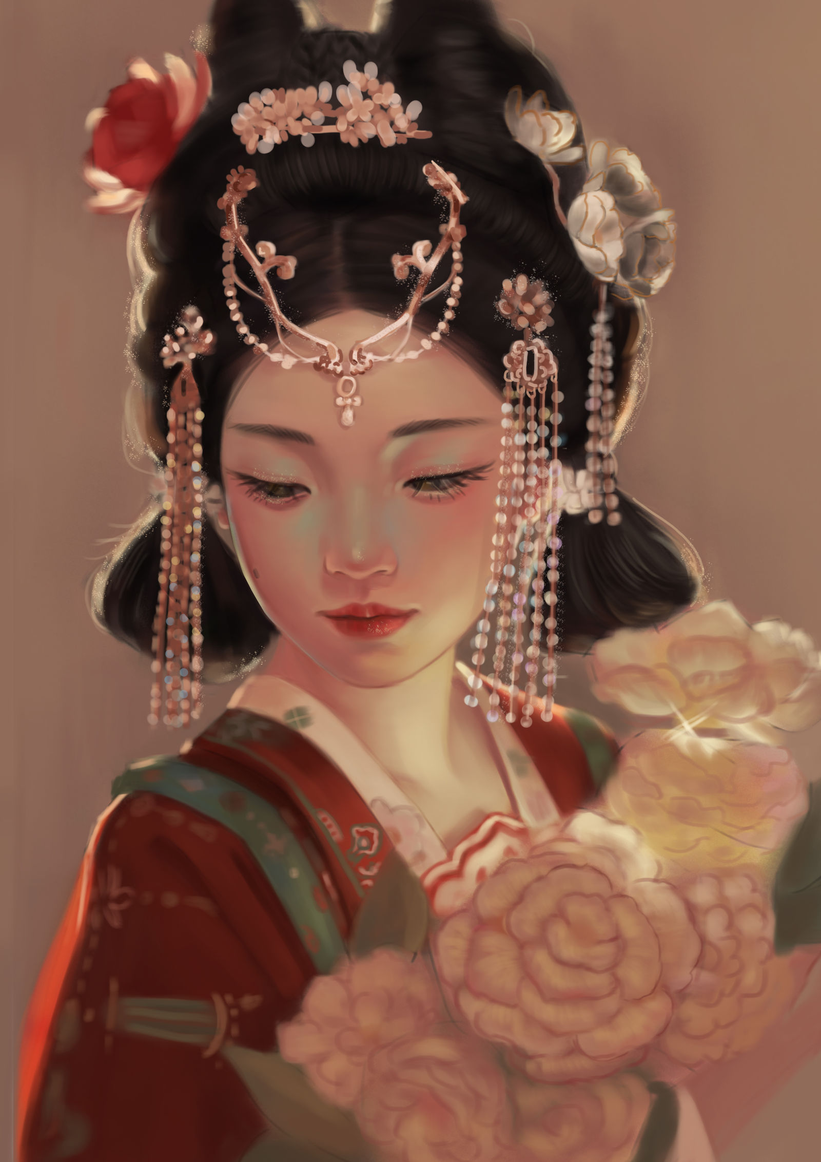 古装半身插画图片壁纸