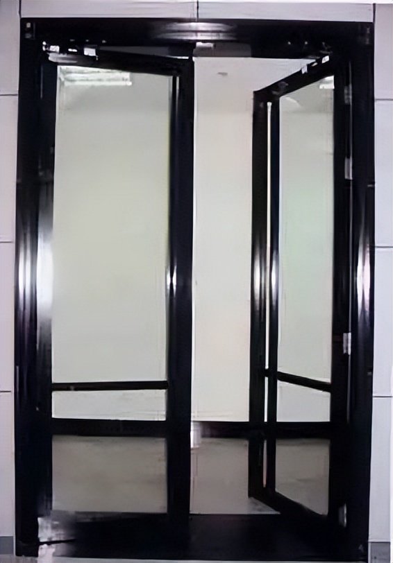 不锈钢玻璃地弹门