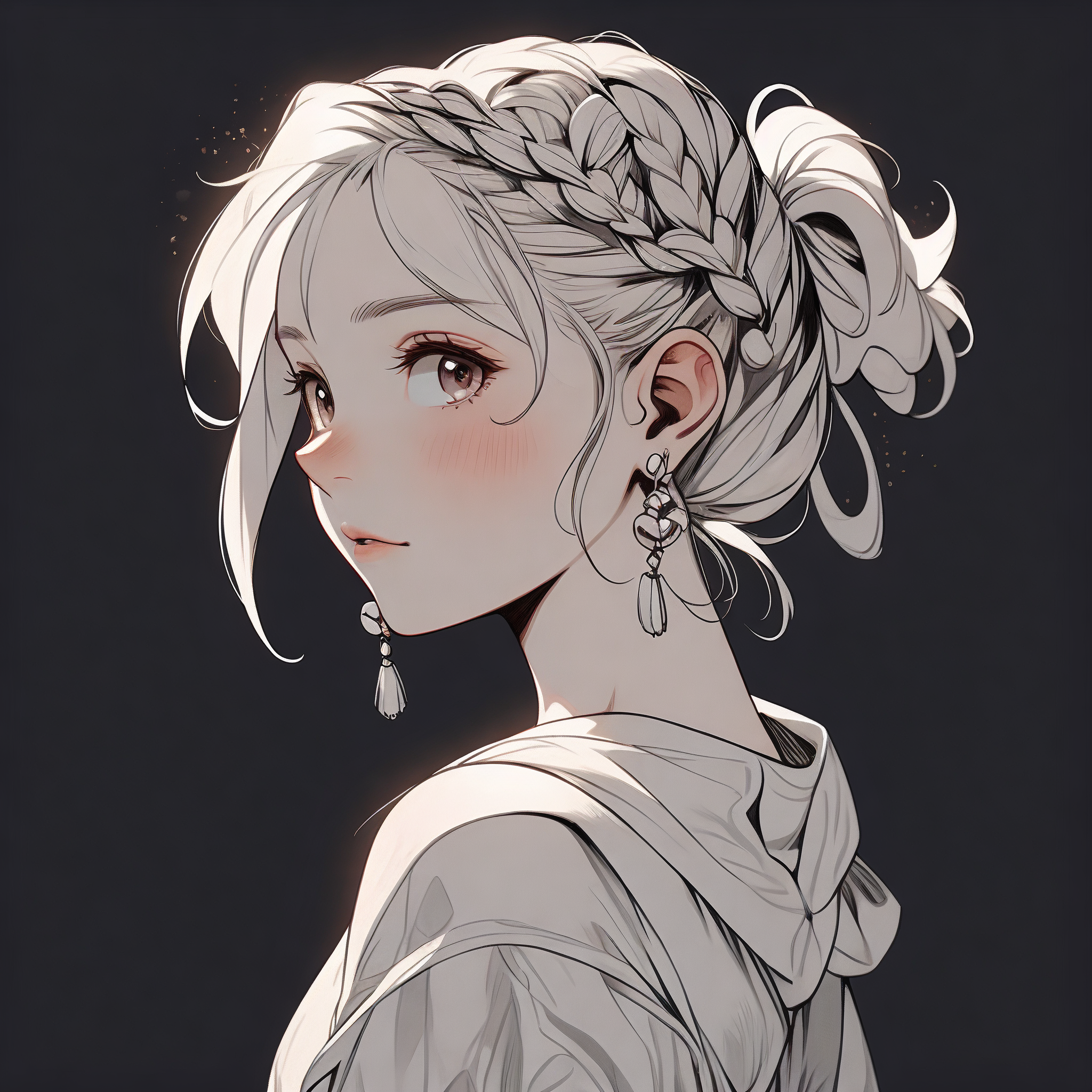 96唯美丸子头侧面头像96 95探索丸子头的唯美与时尚,这组侧面