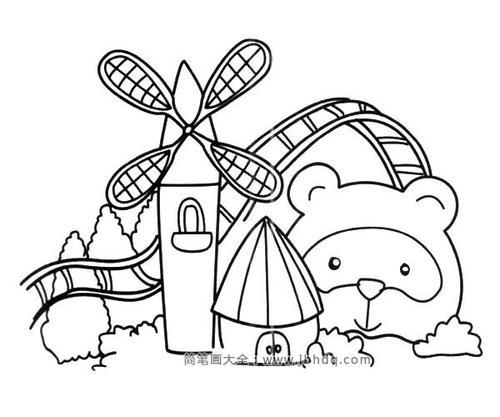 简单游乐园的简笔画