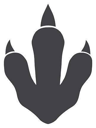 设计21114恐龙绿色爪印圆形标签设计01420带爪印标志设计的恐龙爪子