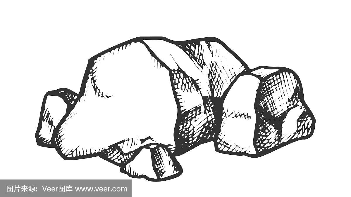 石堆鹅卵石单色大圆石