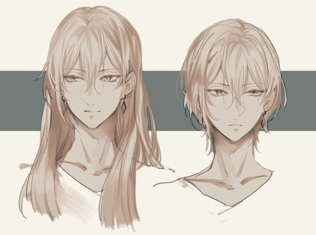 男性发型绘制参考