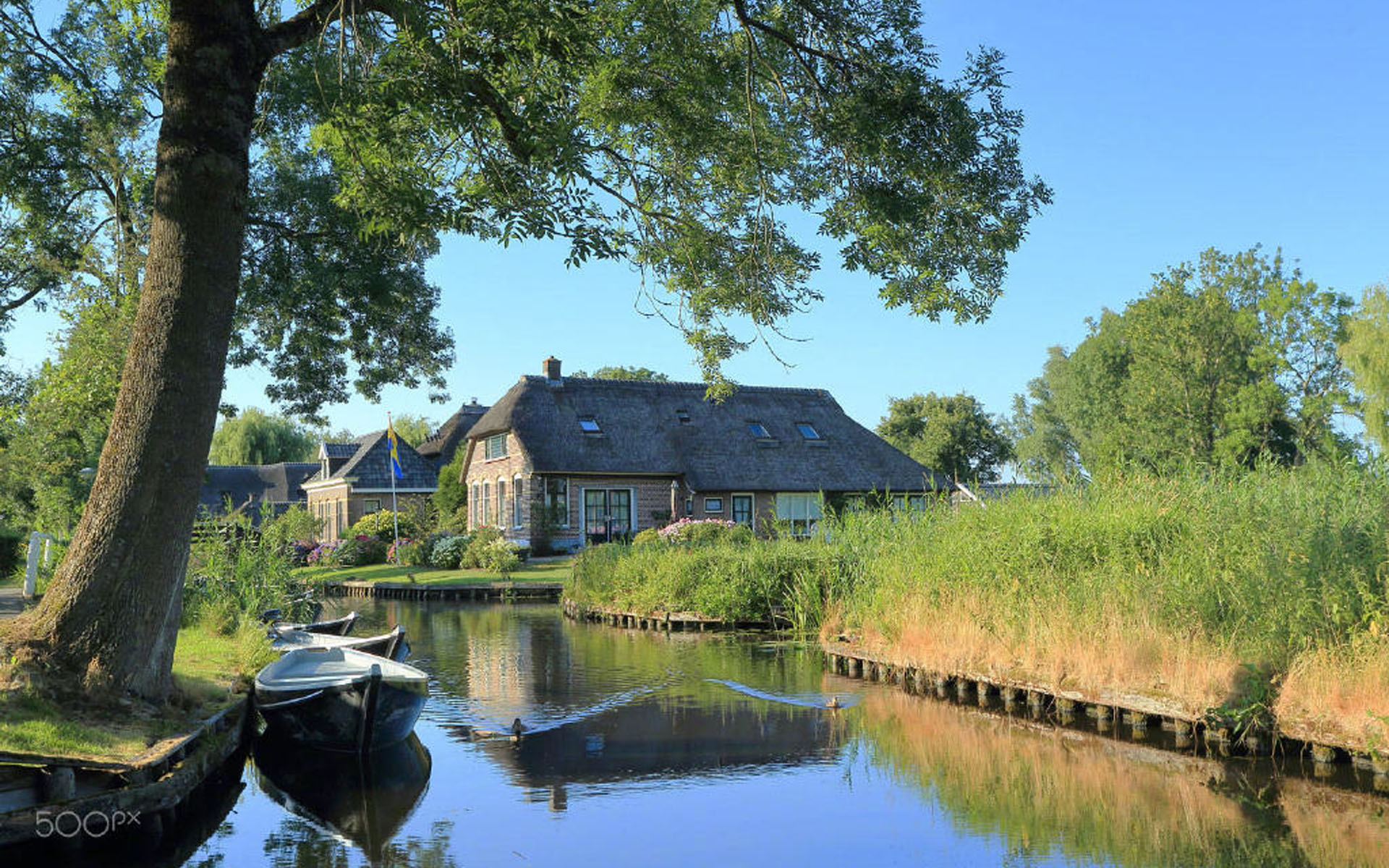 羊角村唯美田园风光桌面壁纸_风景壁纸_壁纸下载_美桌网