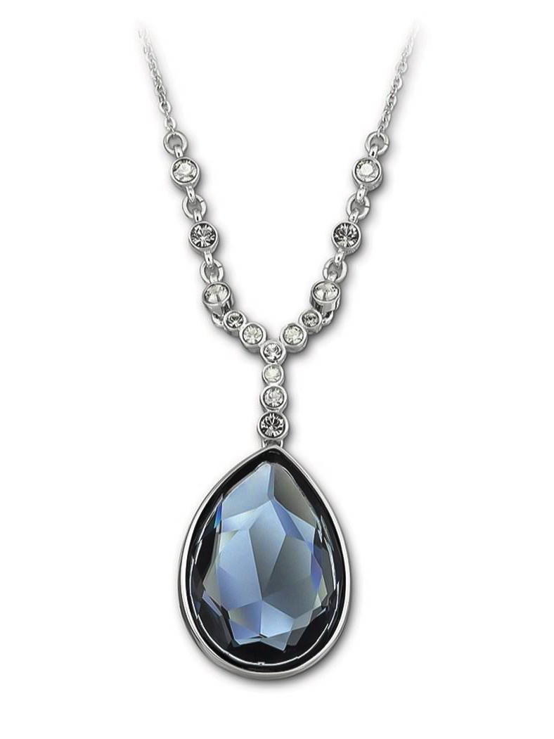 swarovski/施华洛世奇墨蓝色水滴水晶项链坠链 人造水晶 送恋人106266