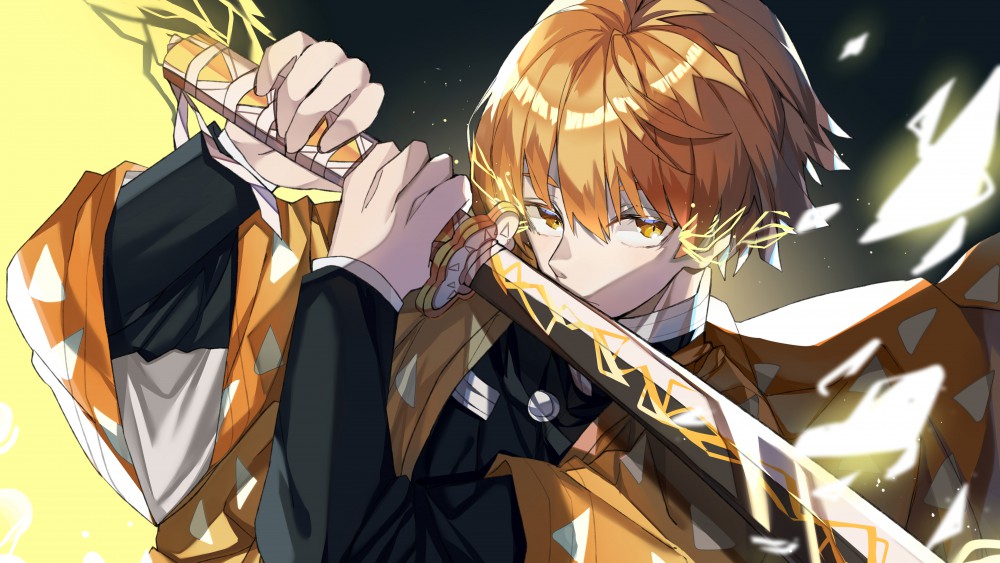 《鬼灭之刃》我妻善逸高清4k动漫壁纸