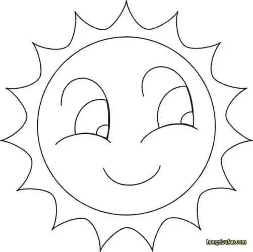 大眼睛的卡通太阳简笔画大全