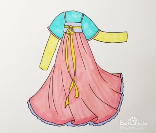 古装裙子的简笔画怎么画
