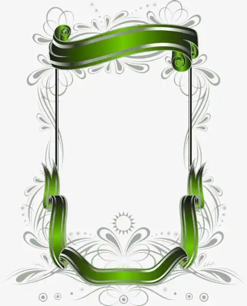 绿色边框免抠素材免费下载_觅元素51yuansu.com