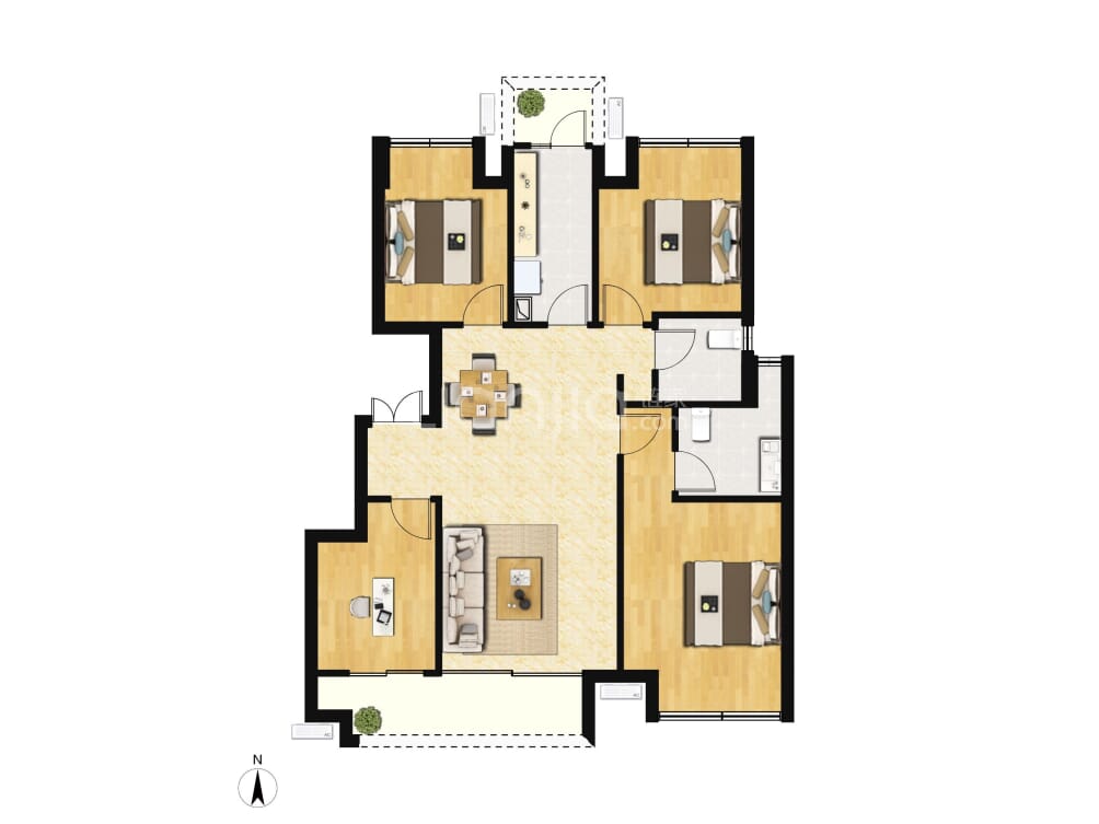 中粮祥云赋户型图(链家网)
