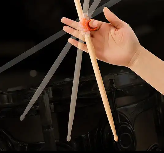 鼓棒辅助器防滑套器控制固定器架子鼓手型纠正辅助转鼓棒神器黑色71对