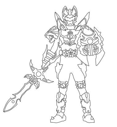 铠甲勇士炎龙侠简笔画