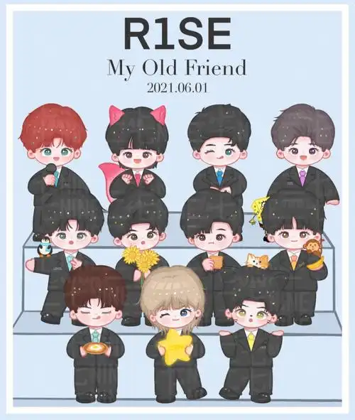 接上次 后面有放其余成员的单人图哦～#q版  #约稿  #饭圈约稿  #r1se